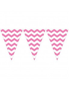 Bandeirolas Chevron Rosa Forte